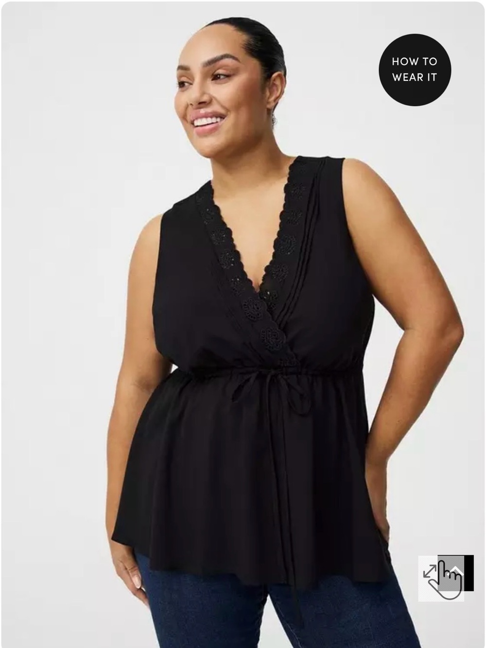 Torrid Babydoll Surplice Top